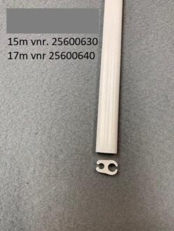 Sail track, track only, 15 meters  for Hi-Low reefer.