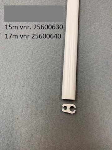 Sail track, track only, 15 meters  for Hi-Low reefer.